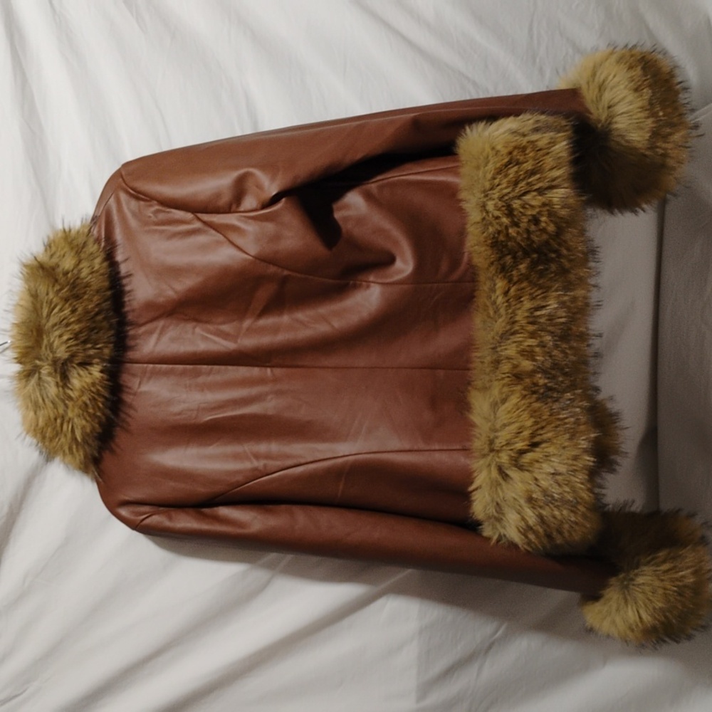 SALE! Silence & Noise Brianna Faux Fur Trim Jacket Sz.L Never Worn No Tags - Picture 9 of 9